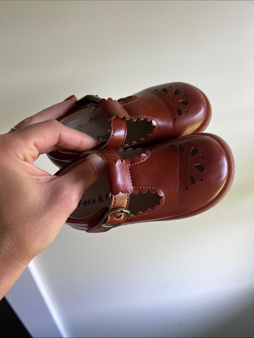 Kids Brown Leather Mary Janes